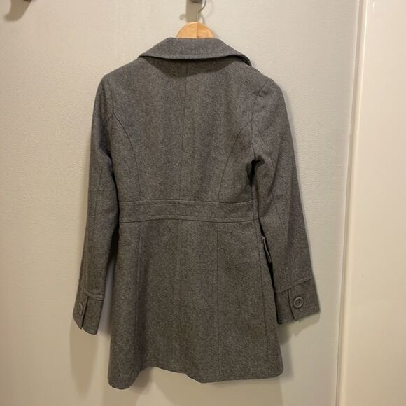 TULLE woman’s grey wool trench coat - Picture 6 of 9